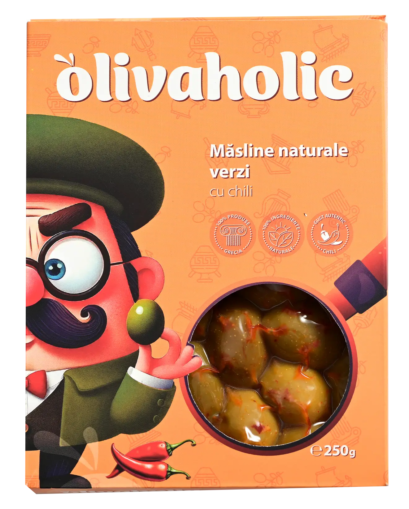 Olivaholic Pitted Green Olives with Chilli